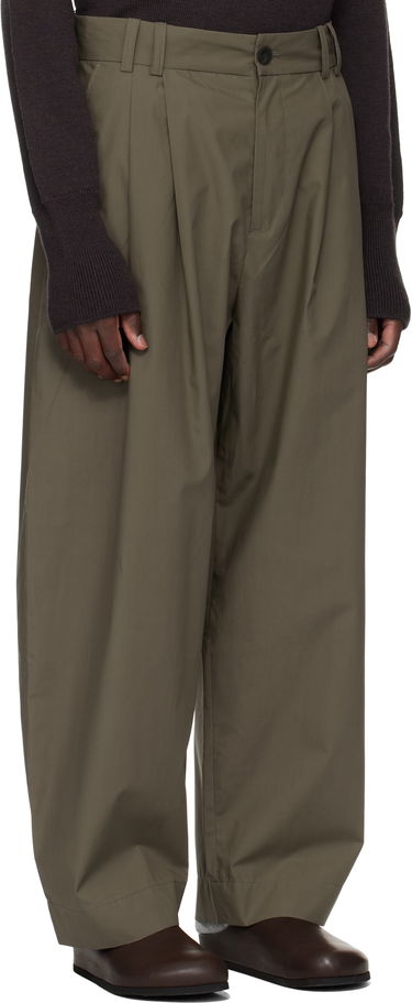 Bukser Studio Nicholson Studio Nicholson Yale Pleated Trousers Grøn | YALE SNM - 788, 1