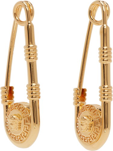 Øreringe Versace Safety Pin Earrings Beige | 1004827_1A00620, 4