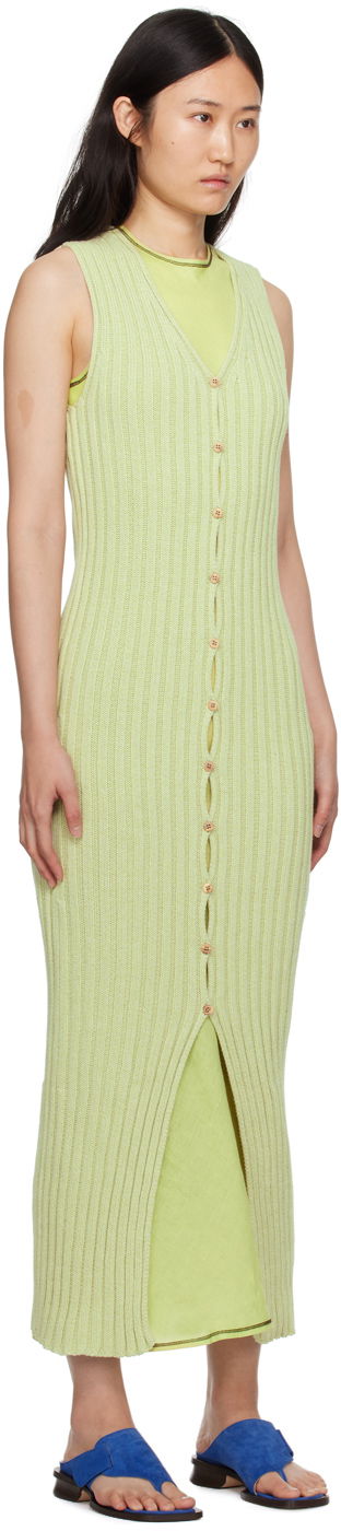 Kjole Baserange Maxi Knit Dress Grøn | DRLOS-CO-SP24, 1