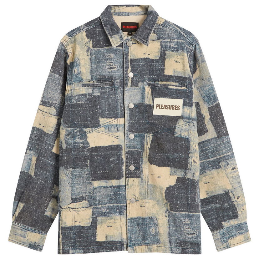 Skjorte Pleasures Pleasures Boro Work Jacket Blå | P25SP011-IND