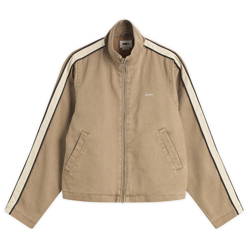 Jakke OBEY Women's Astrid Stripe Jacket Brun | 221800439-TAN