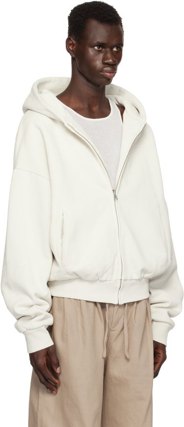 Sweatshirt Entire Studios Entire Studios Thermal Zip-Up Hoodie Hvid | ES2488RI, 1