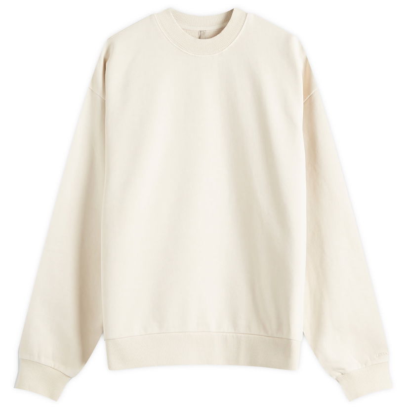 Sweater SKIMS SKIMS Boyfriend Fleece Pullover, Size Large Beige | PL-PLO-8017W-BUFF