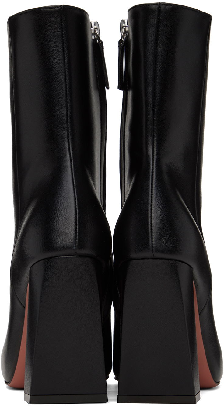 Skopleje Amina Muaddi Amina Muaddi Marine Boots Sort | MARINE BOOTIE BLOCK HEEL NAPPA, 1