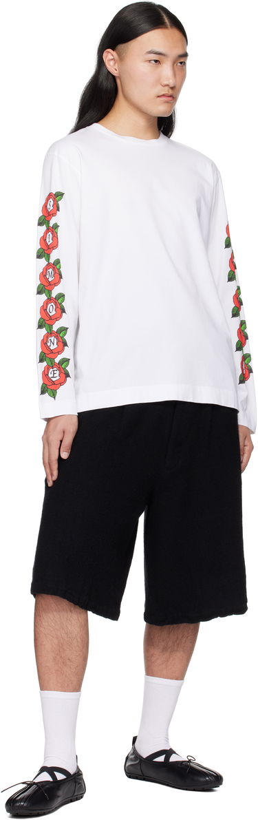 T-shirt Simone Rocha Simone Rocha Cluster Rose Logo Print T-shirt Hvid | 5194P33P34-M 0569, 3
