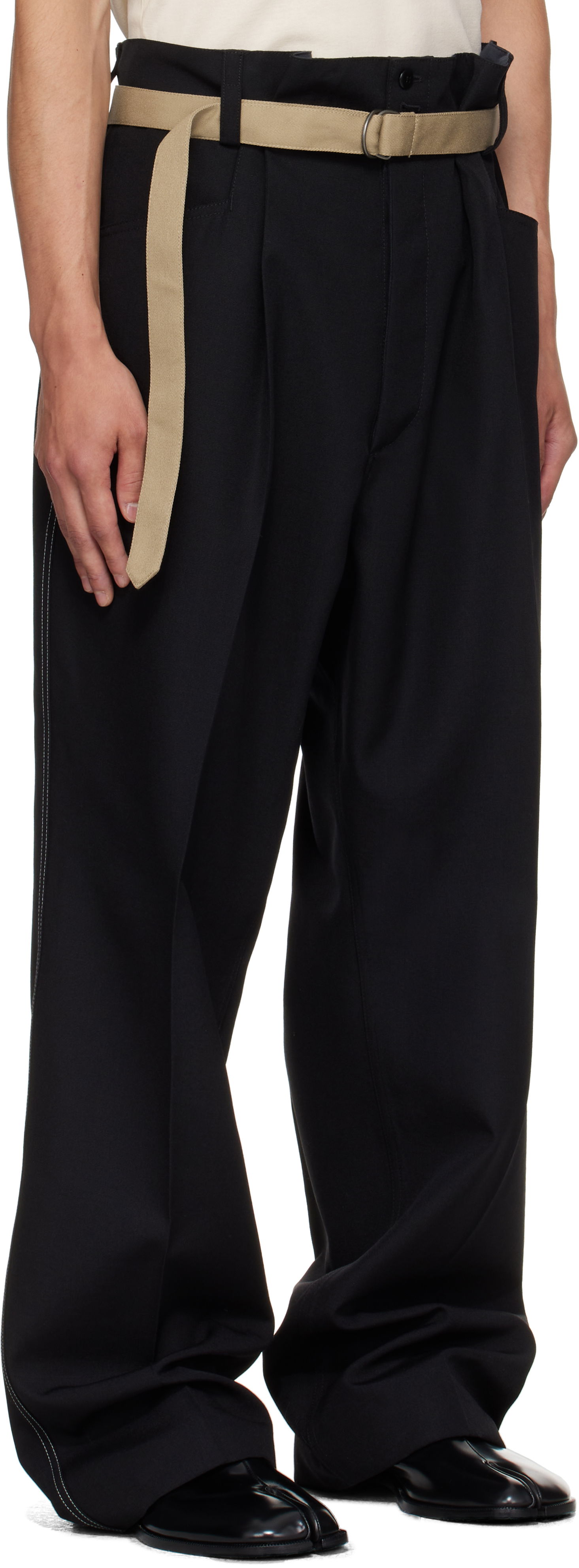 Bukser Maison Margiela Maison Margiela Wool Trousers Sort | S50KA0688 M35518, 1