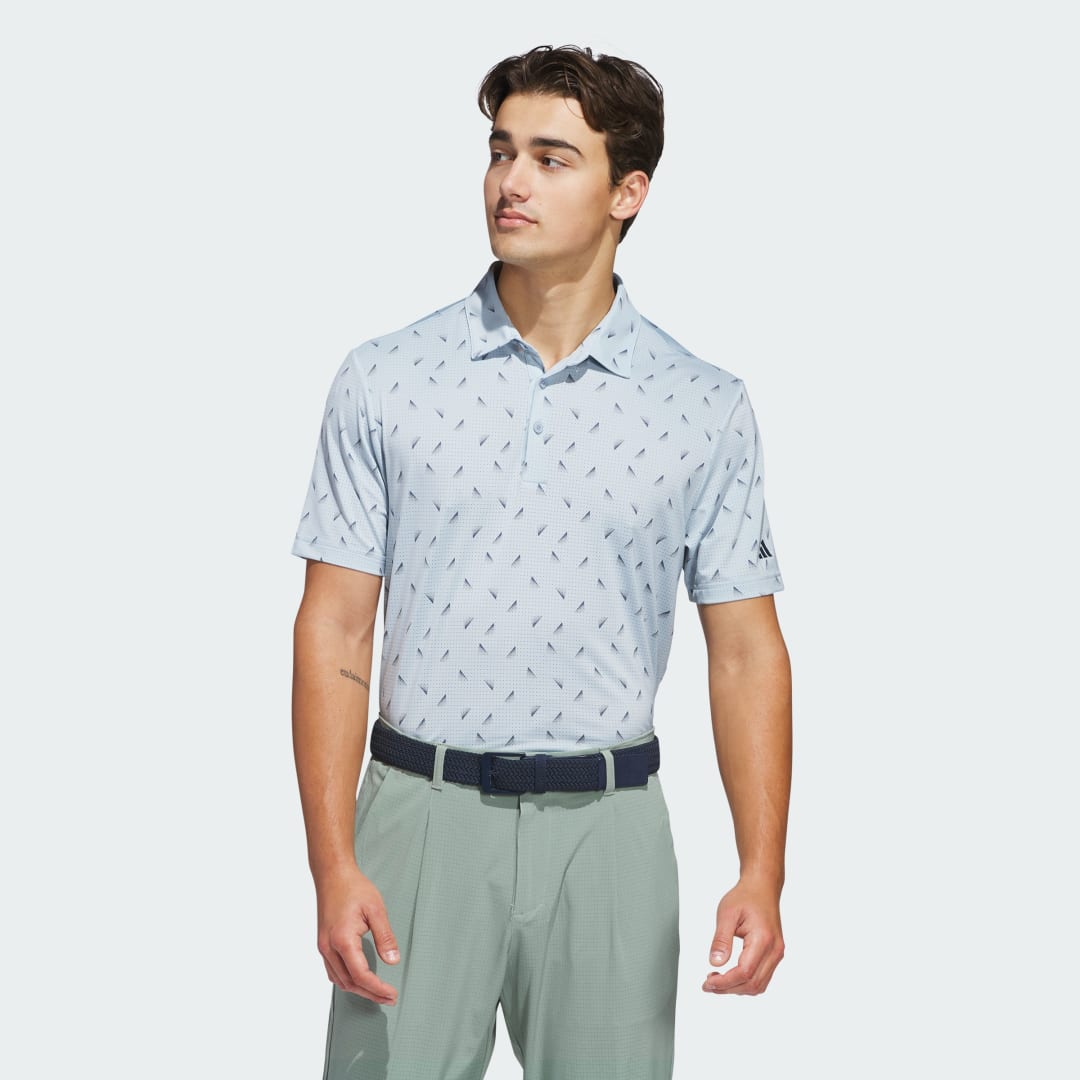 Polo skjorte adidas Performance Ultimate365 Printed Mesh Golf Polo Shirt Blå | JF9003, 0