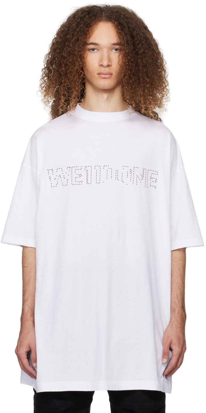 T-shirt We11done Oversized Graphic T-Shirt Hvid | WD-TT0-24-810-U-WH