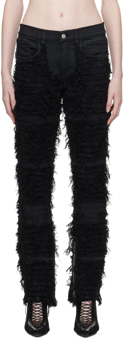 Jeans 1017 ALYX 9SM 1017 ALYX 9SM Blackmeans Shredded Skinny Jeans Sort | AZMPA0208FA03