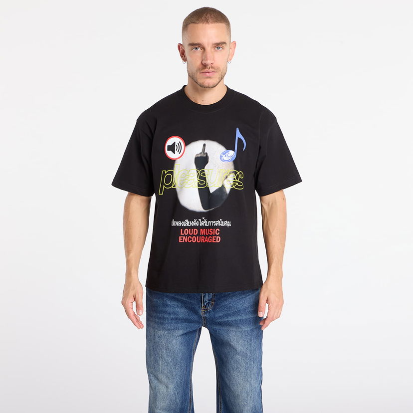 T-shirt Pleasures Loud Music T-shirt Sort | P25F008-BLACK