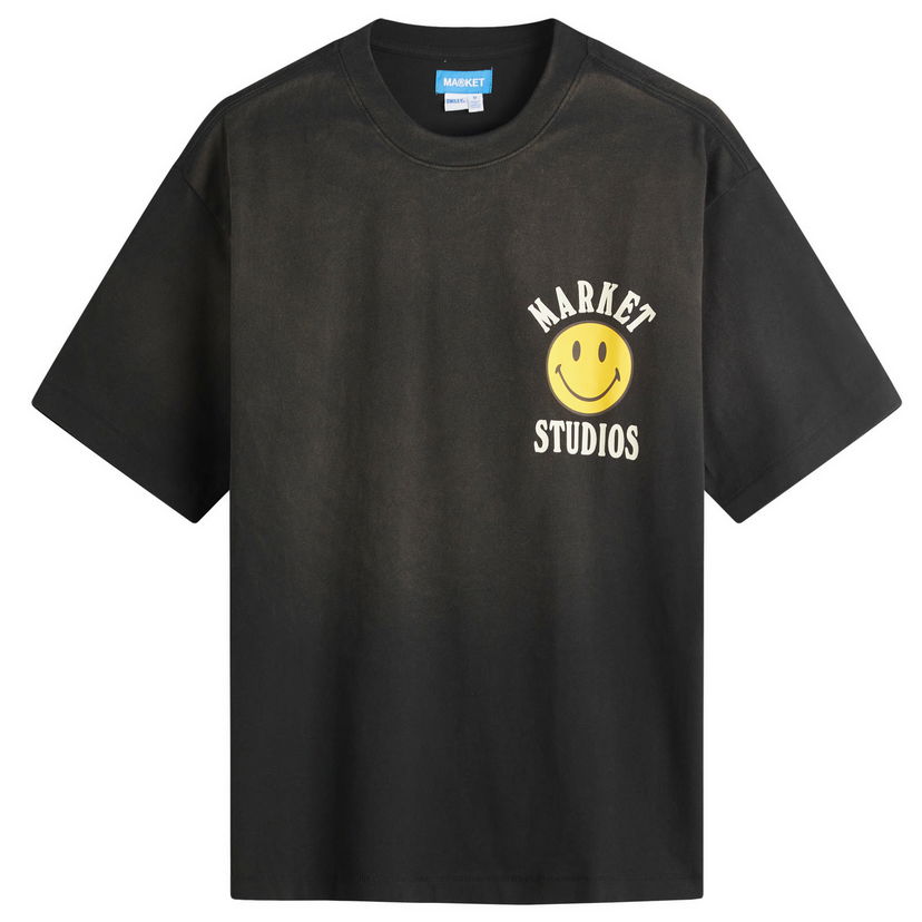 T-shirt MARKET Smiley Lockup T-Shirt, Size Large Sort | 399002169-BLK