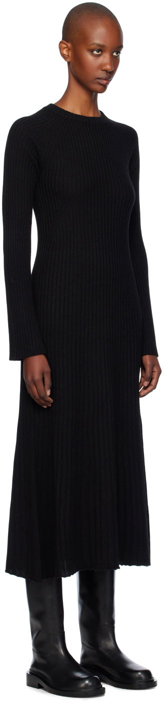 Kjole Loulou de Saison Loulou de Saison Hobas Knit Midi Dress Sort | HOBAS, 1