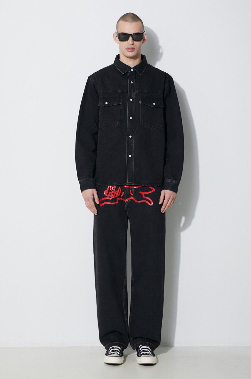 Skjorte BBC IceCream Icecream Running Dog Relaxed Denim Shirt Sort | IC24149, 1