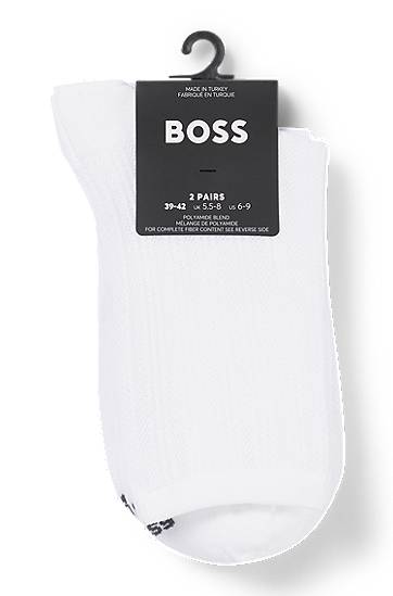 Sokker BOSS Two-Pack of Short Socks Hvid | 50538049, 1