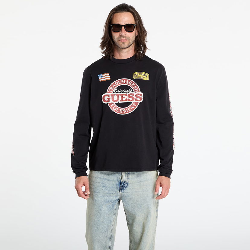 T-shirt GUESS Guess Originals Long Sleeve Race Graphic Tee Sort | M5YI56K8FQ4-JTMU