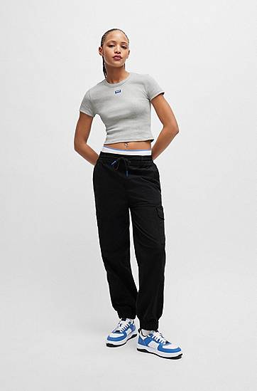 Cargo bukser BOSS Relaxed Fit Stretch Cotton Cargo Trousers Sort | 50511288, 1