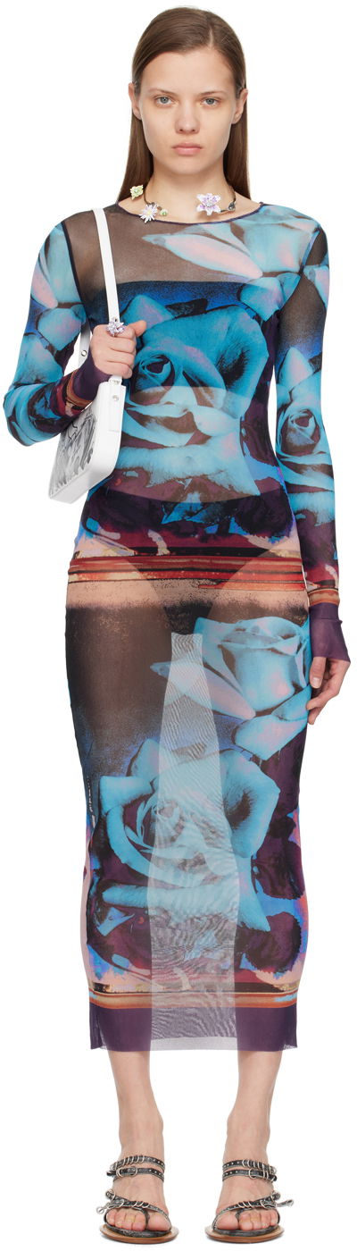 Kjole Jean Paul Gaultier Jean Paul Gaultier Roses Print Maxi Dress Flerfarvet | 24/25-F-RO090-T547-275020