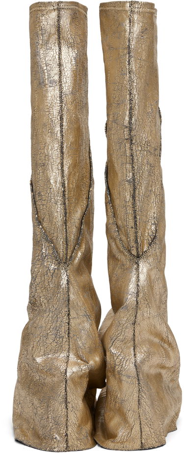 Tøj Rick Owens Rick Owens DRKSHDW Hollywood Fetish Tall Boots Metalisk | DS01E3815 SGMC, 1
