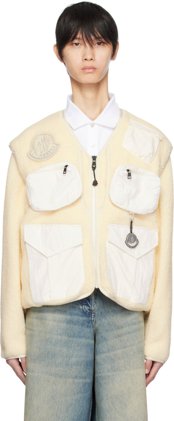 Vest Moncler Pharrell Williams x Genius Convertible Down Jacket "Off-White" Beige | I209R8G00001M3417, 0