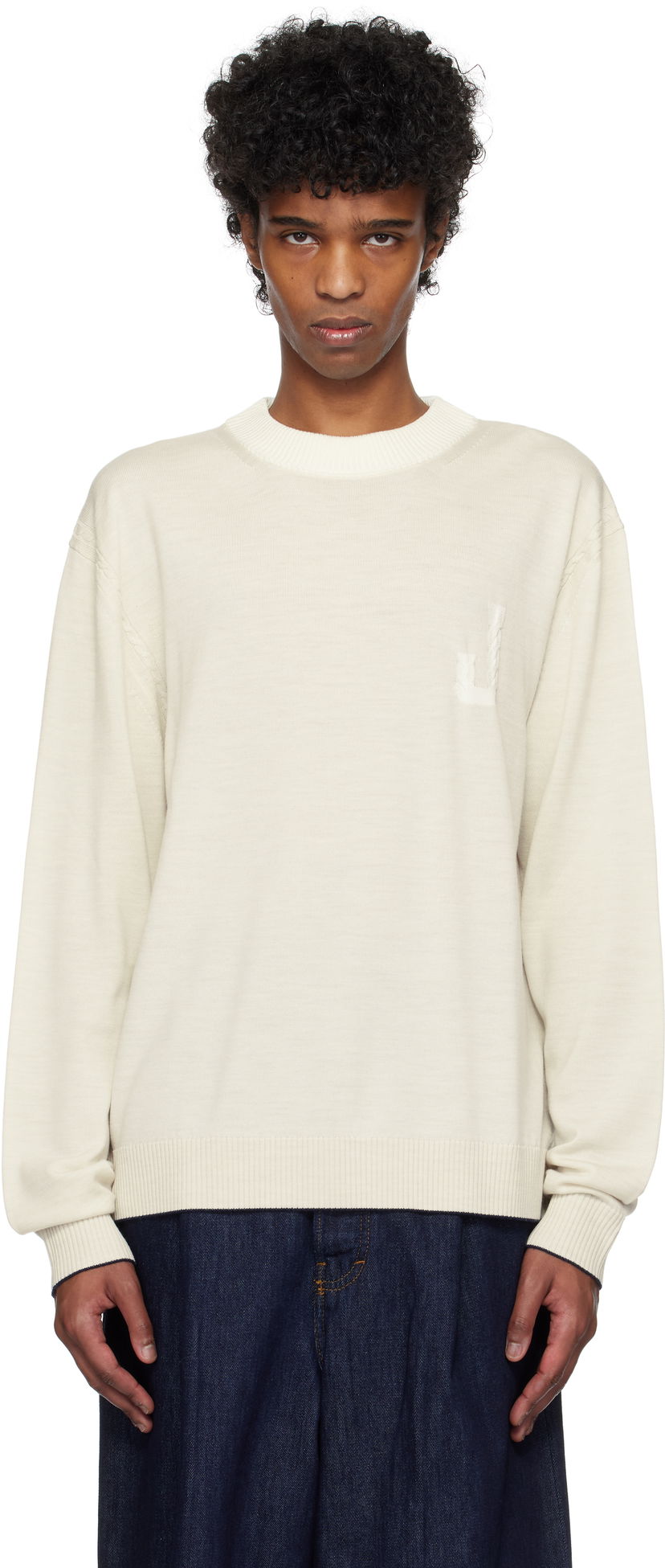 Sweater Jacquemus Jacquemus Tricot Knit Sweater Hvid | 25E255KN539-2431