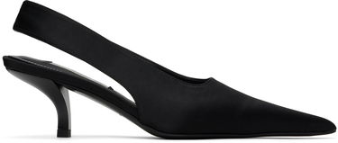 Sneakers og sko TOTEME Classic Satin Slingback Heels Sort | 251-WAS0205-FB0401, 0