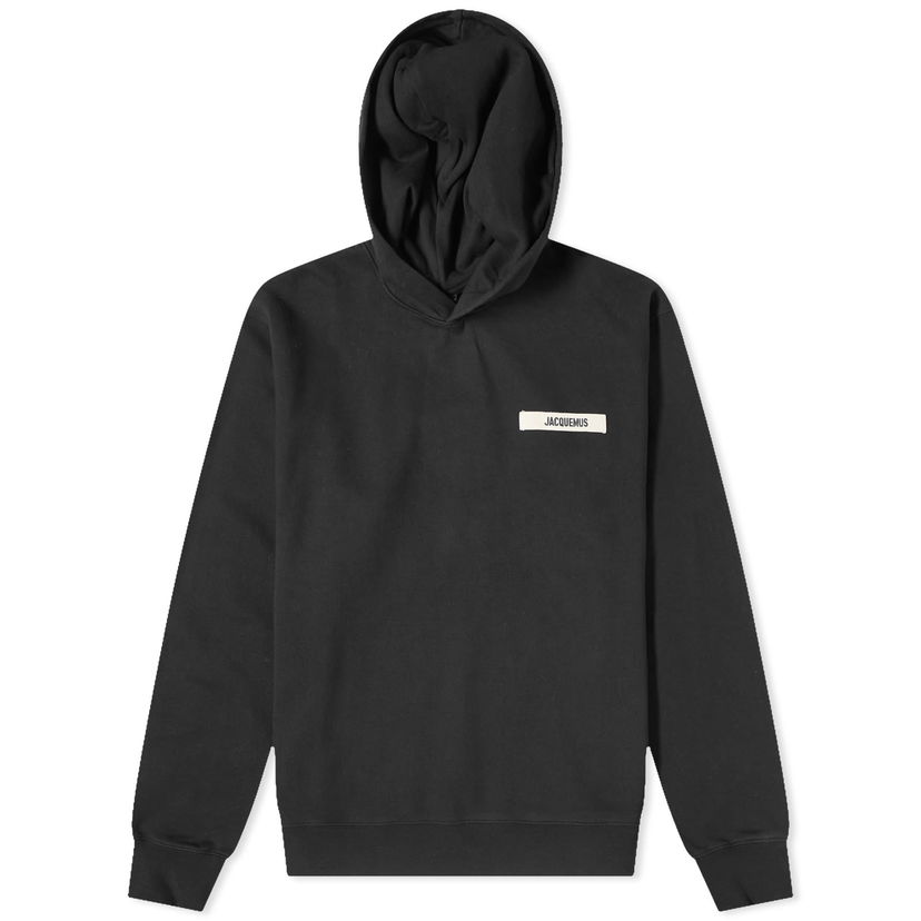 Sweatshirt Jacquemus Gros Grain Logo Hoodie Sort | 24E245JS247-2036-990