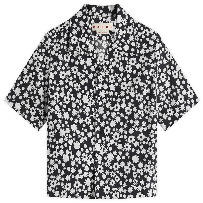Skjorte Marni Marni Floral Cropped Shirt, Size Large Sort | CAMA0615S0