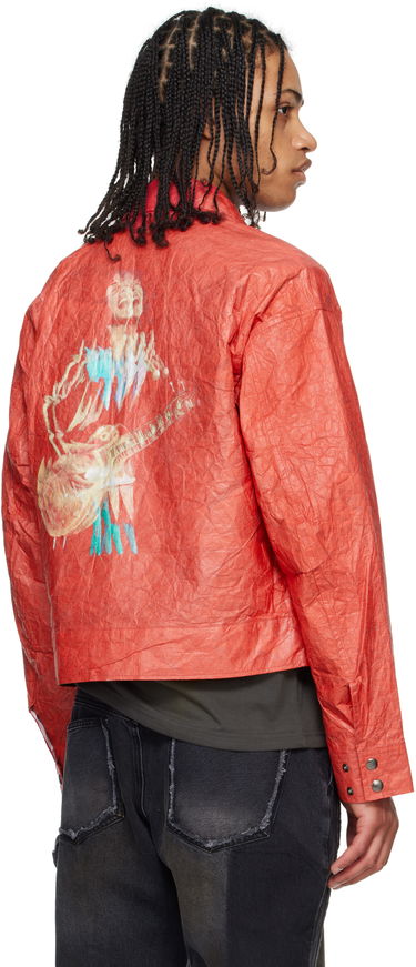 Bomberjakke Andersson Bell Andersson Bell Guitarist Printed Tyvek Jacket Rød | awa688u, 2