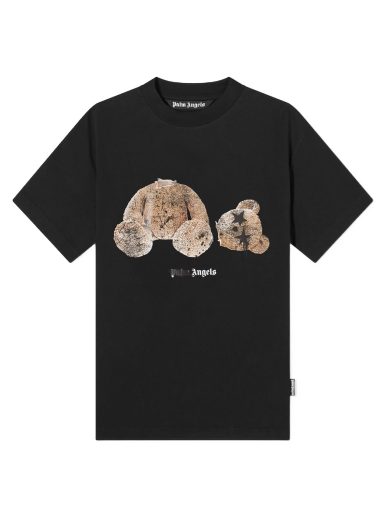 T-shirt Palm Angels Spray Logo Kill The Bear Tee Sort | PMAA001F21JER0271060