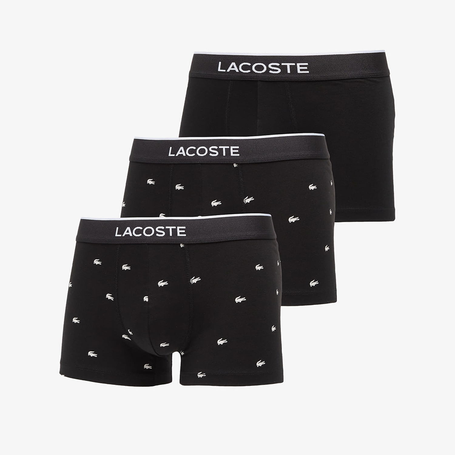 Boksere Lacoste 3-Pack Trunk Black Sort | 5H1299 031, 0
