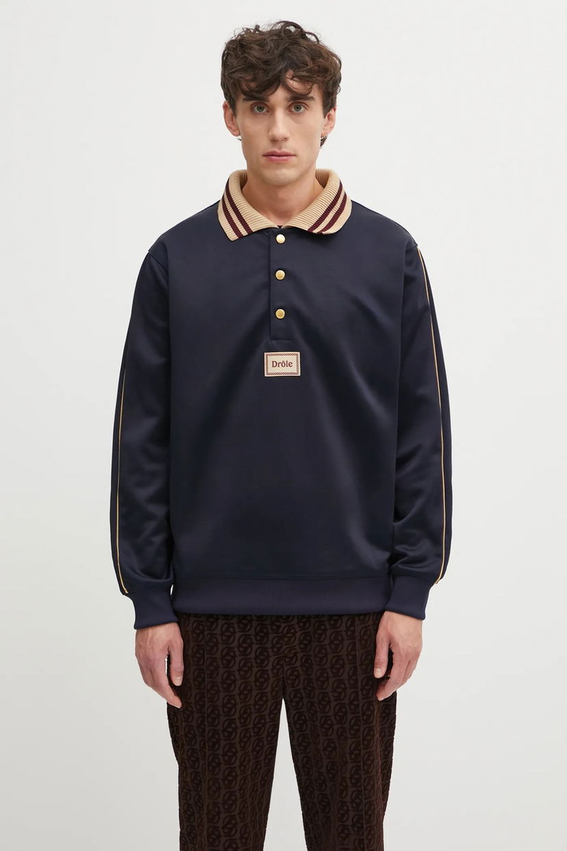 Polo skjorte Drôle de Monsieur DrUle Smooth Polo Mørkeblå | I.PL137.PL165