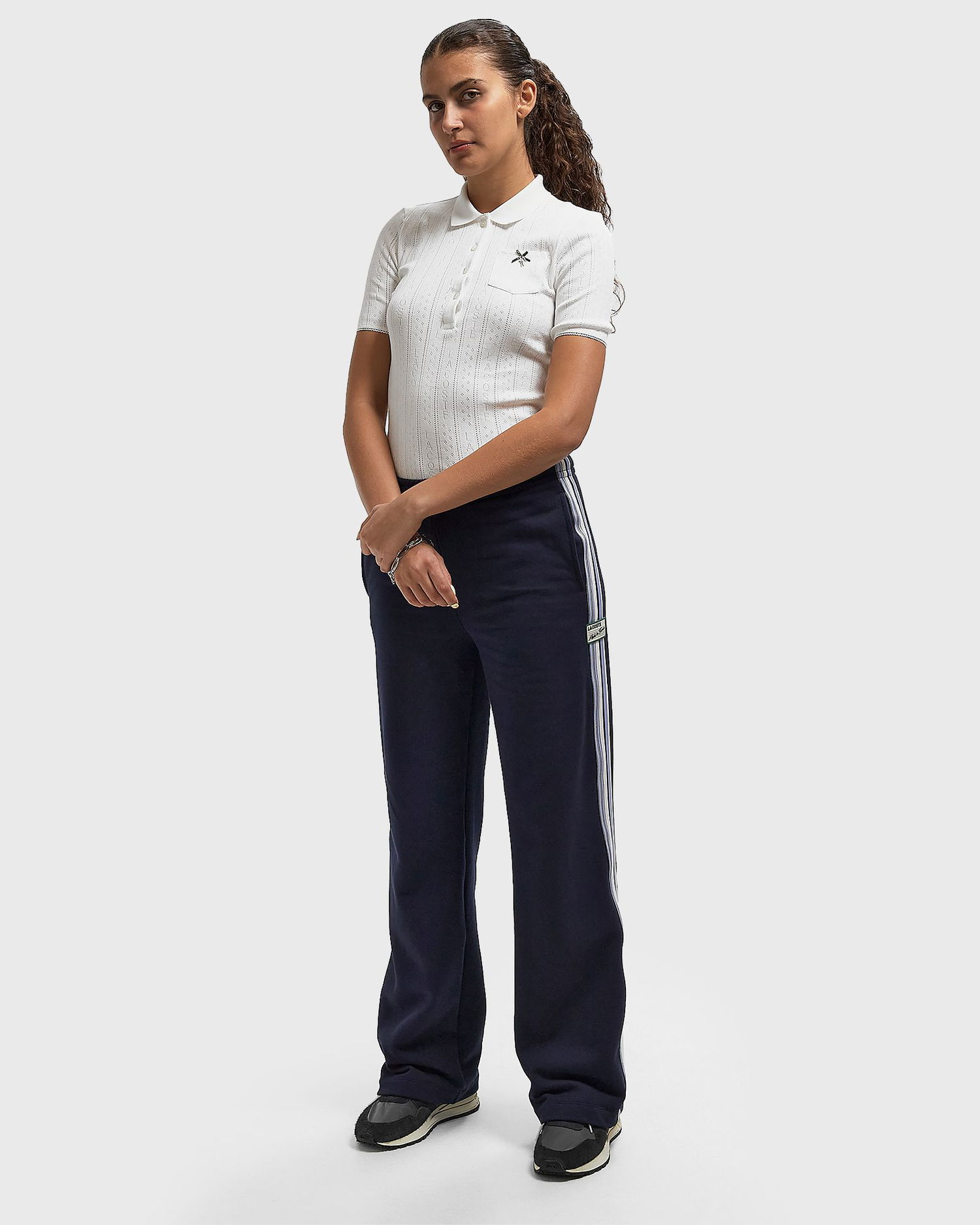 Joggingbukser Lacoste Track Pants with Side Stripes Mørkeblå | XF5250-166, 1