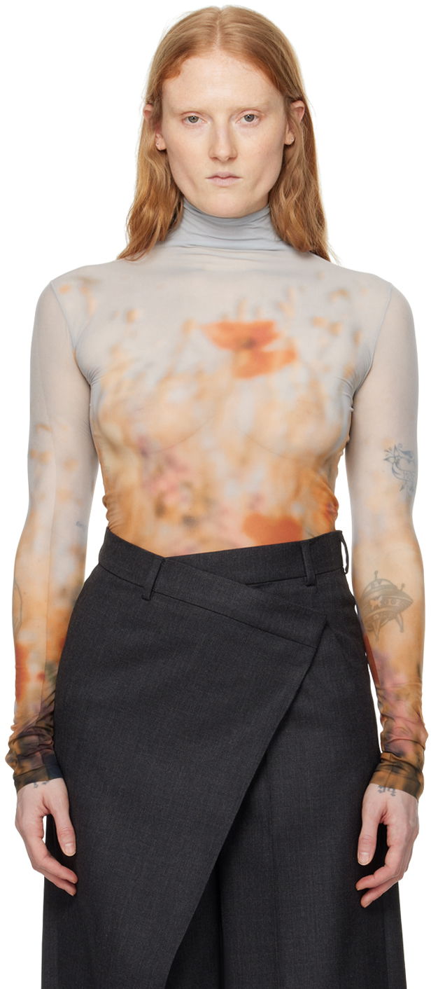 Sweater Acne Studios Print Turtleneck Orange | AL0391-, 0