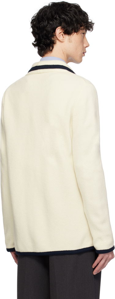 Sweater Valentino Valentino Single-Breasted Wool & Cotton Cardigan Hvid | 6V3KE02TAR2, 2