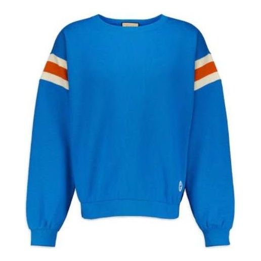 Sweater Gucci Striped Sweatshirt Blå | 756653-XJFWE-4371