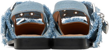 Kjole GANNI GANNI Charms Buckle Denim Flats Blå | S2939, 1