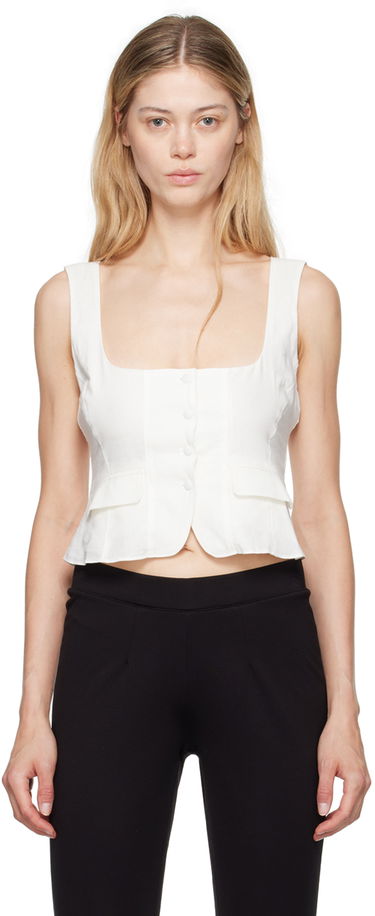 Vest GUIZIO Guizio Adelina Peplum Tank Top Hvid | P24109W085, 0