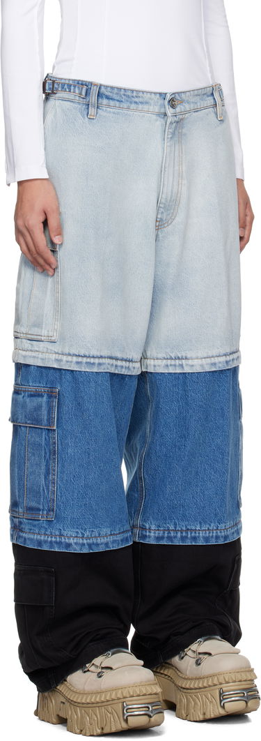 Jeans VETEMENTS Vetements Runway Deconstructed Cargo Pants Blå | UA66PA510N, 1
