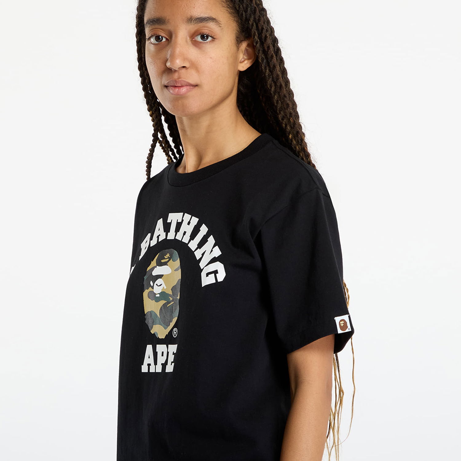 T-shirt BAPE 1St Camo College T-Shirt Sort | 001TEL801011MBKD, 1