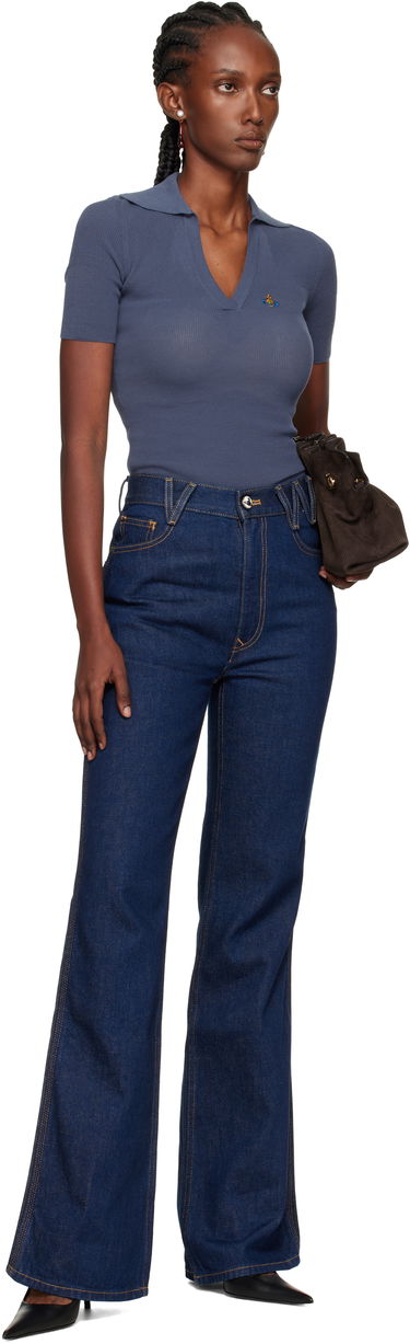 Polo skjorte Vivienne Westwood Vivienne Westwood Marina Knit Polo Blå | 18030040-Y003F-, 3