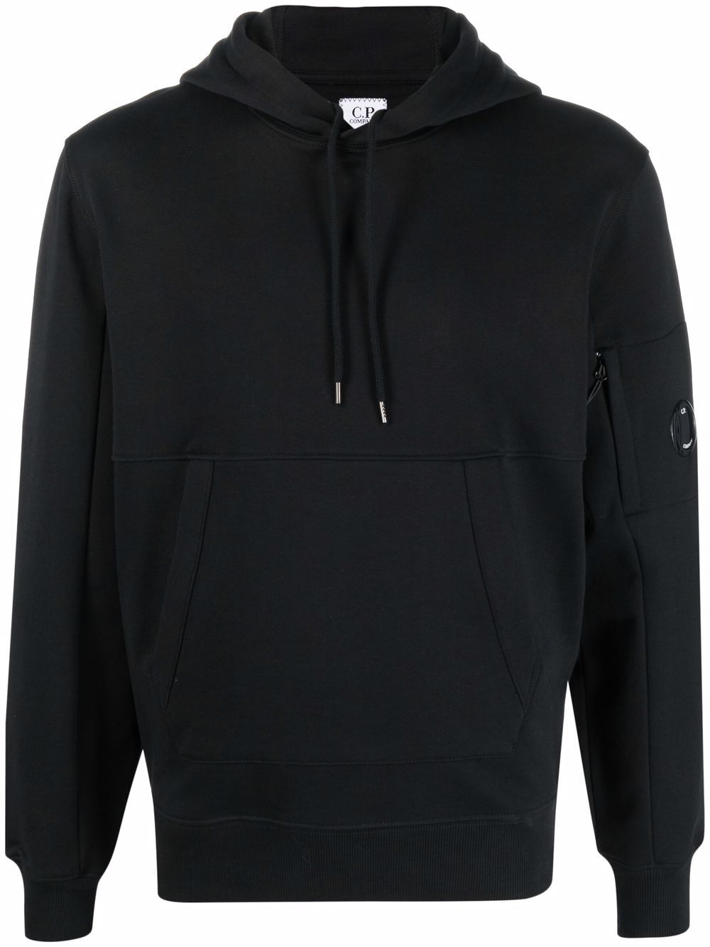 Sweatshirt C.P. Company Diagonal Raised Fleece Pullover Hoodie Sort | 12CMSS023A005086W, 0