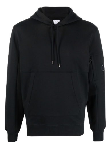 Sweatshirt C.P. Company Diagonal Raised Fleece Pullover Hoodie Sort | 12CMSS023A005086W