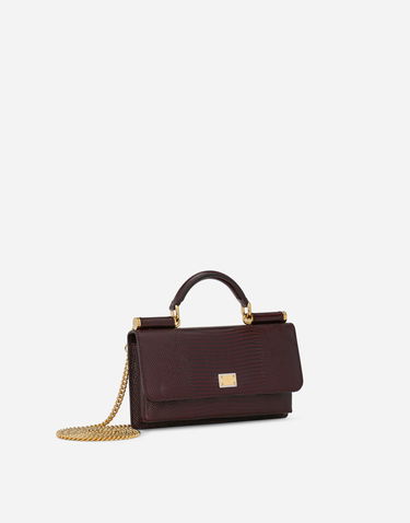 Håndtaske Dolce & Gabbana Iguana-print Mini Leather Bag Brun | BI3280A109580342, 2