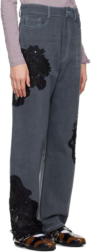 Jeans Collina Strada Collina Strada Mikaela Lace Appliqué Jeans Grå | XX6022, 1
