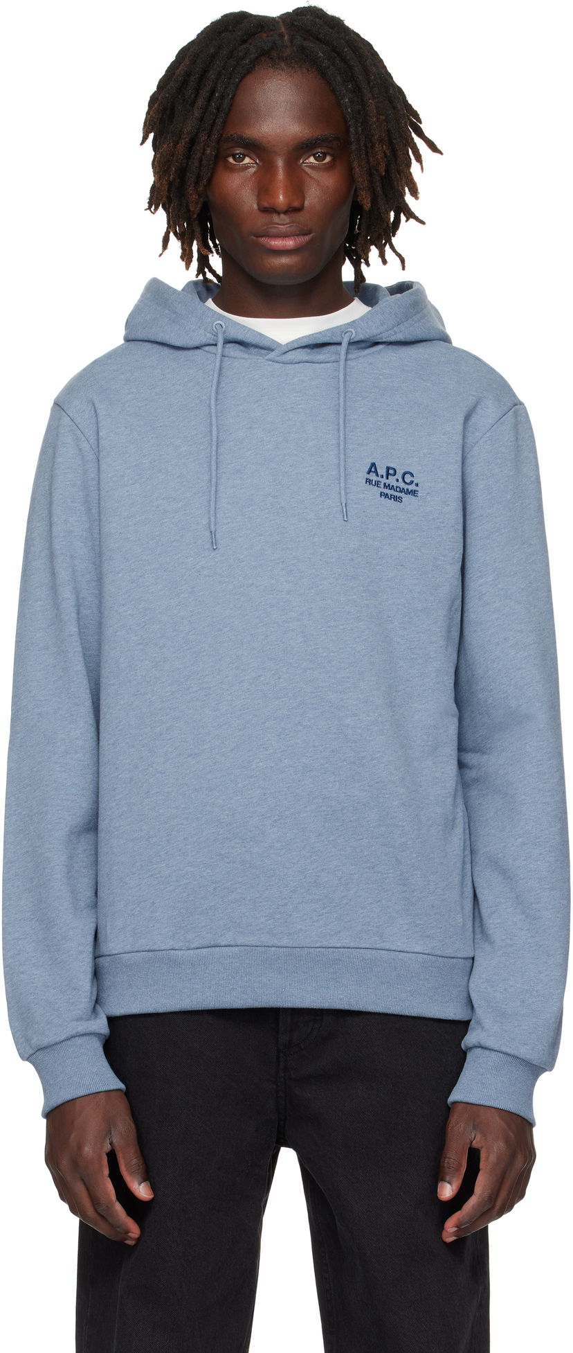Sweatshirt A.P.C. A.P.C. Standard Rue Madame Hoodie Blå | COHGR-M27914