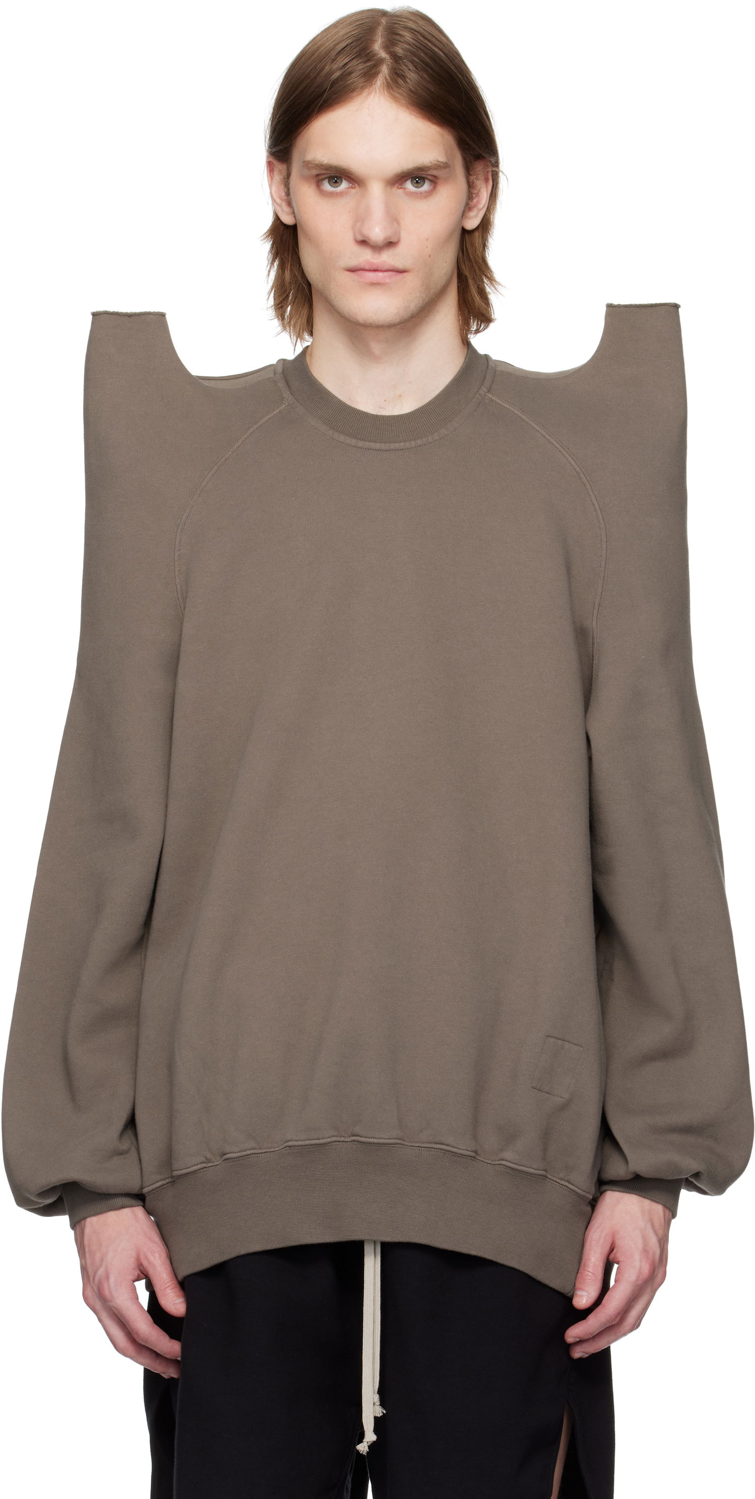 Sweater Rick Owens Rick Owens DRKSHDW Hollywood Tecsweat Sweatshirt Brun | DU01E3272 F, 0