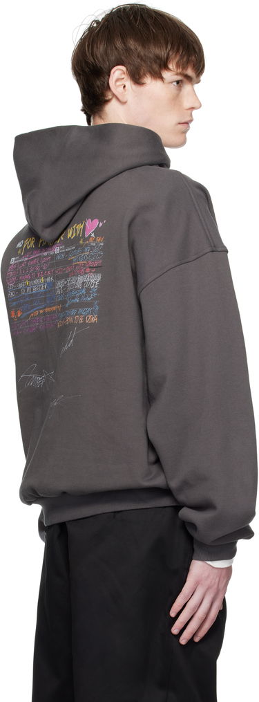 Sweatshirt We11done We11done Cassette Tape Print Hoodie Grå | WD-TH2-25-834-U-CH, 2