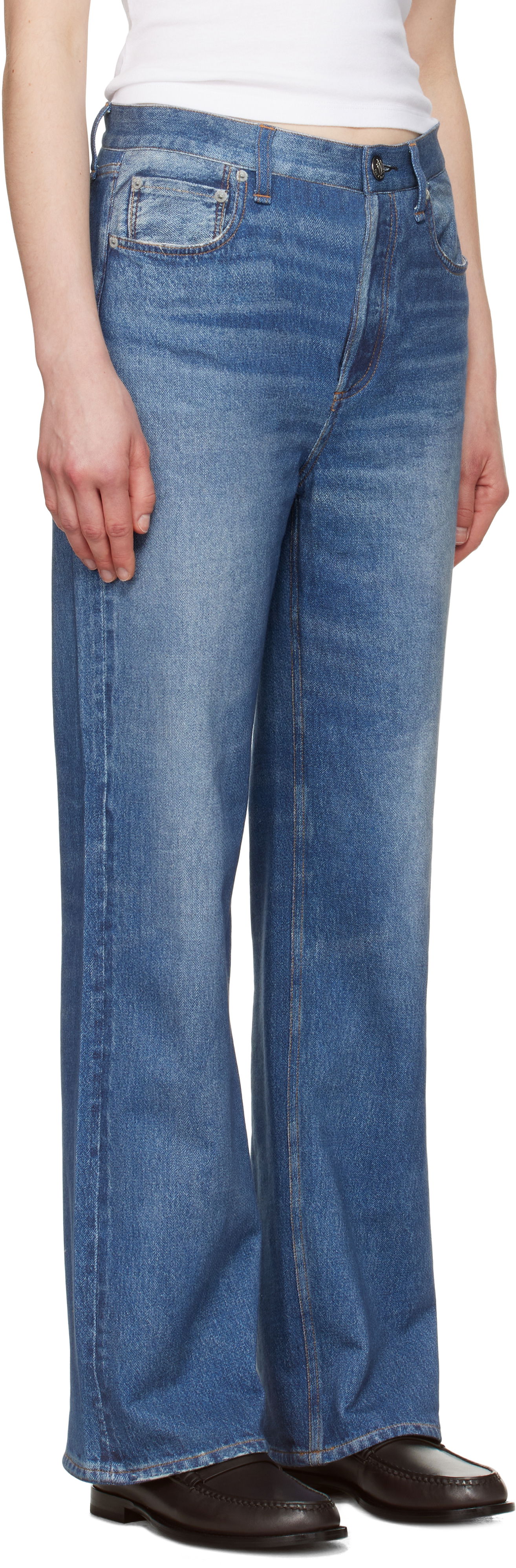 Jeans rag & bone rag & bone Miramar Terry Shea Ankle-Length Jeans Blå | WCW25S70008200, 1