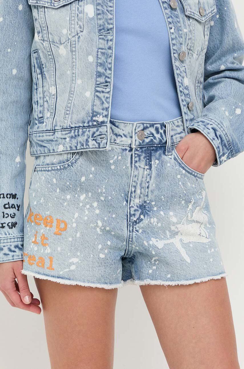 Shorts GUESS Shorts x Banksy Blå | W3GD26.D4YO0, 0