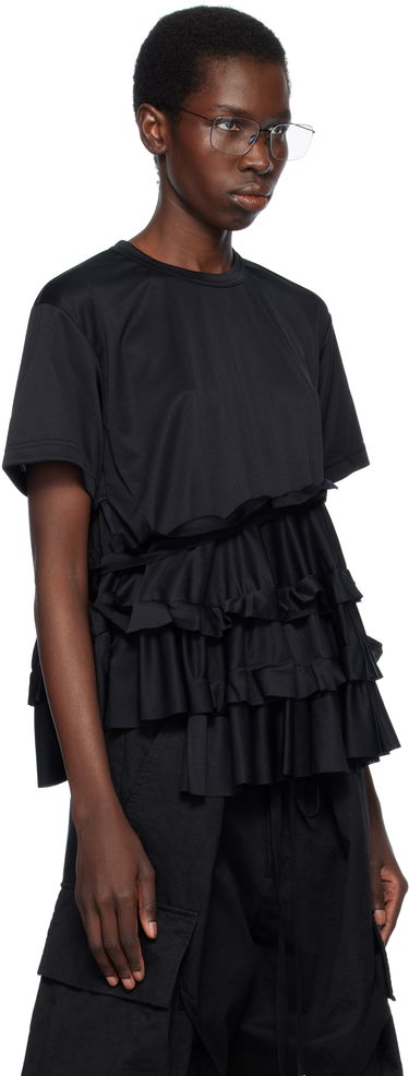 T-shirt Comme des Garçons Comme des Garçons T-Shirt with Ruffle Detail Sort | RO-T008-051-1, 1